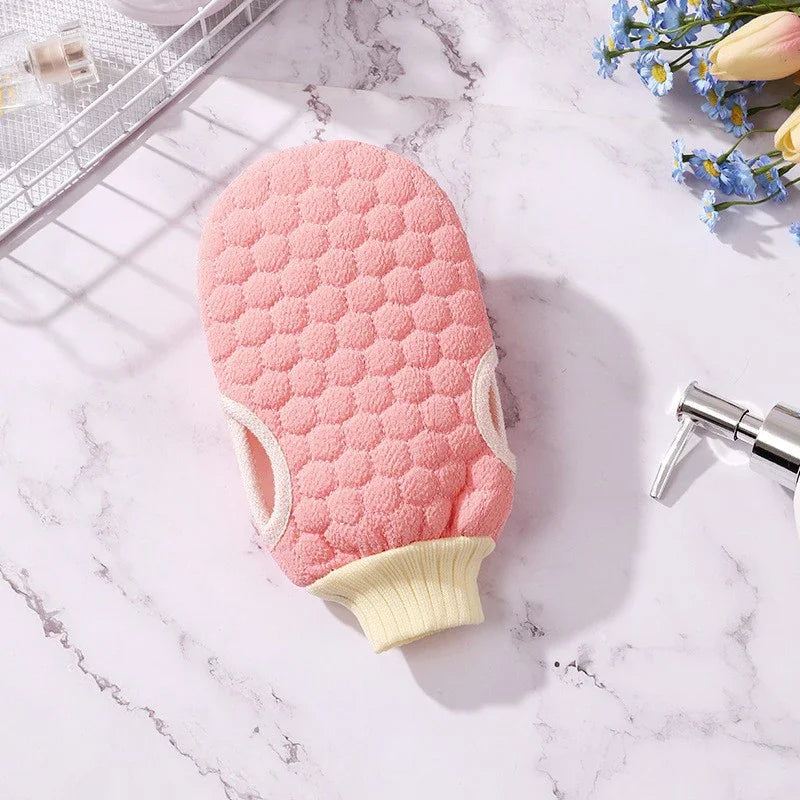 Bath Glove Honeycomb Body Scrub Towel Skin Exfoliating Scrubber Brush Back Body Massage Rubbing Dead Skin Cleansing Bathing Tool.