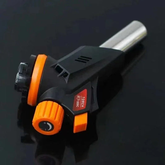Torch Cooking AutoIgnition Butane Gas Welding-Burner Welding Gas Burner Flame Gas Torch Flame Gun Blow for BBQ Camping Cooking.