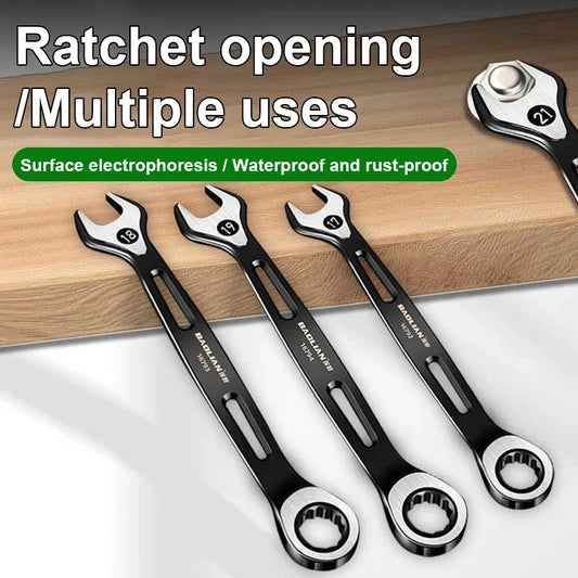 1PC 6-22mm Kombination Ratsche Dual-zweck Schlüssel Metric Universal Spanner arbeitssparende Anti Slip reparatur Werkzeug Hand Werkzeug