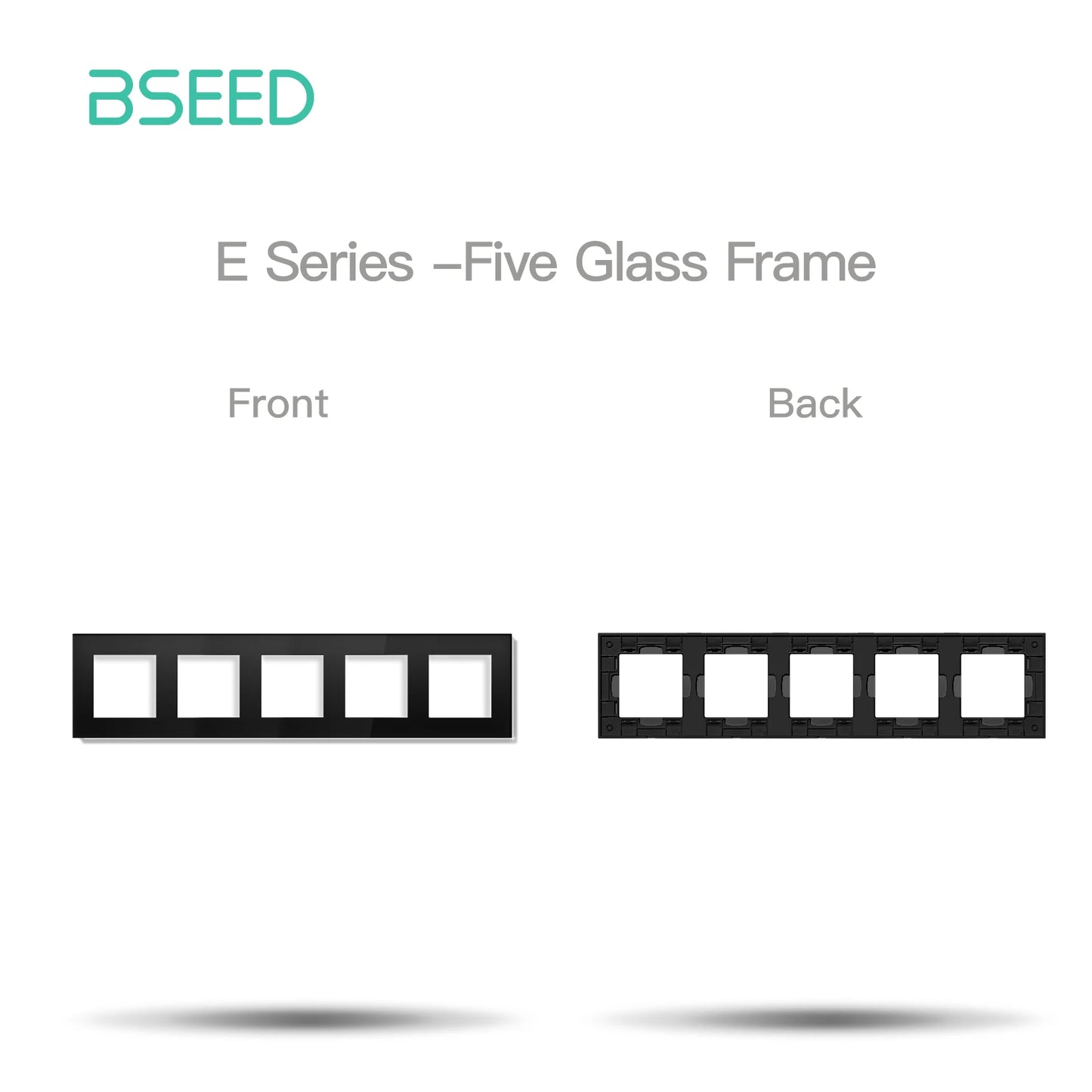 BSEED Zigbee-Schaltmodule Smart Click Lichtschalter Teile Schwarzer Glasrahmen DIY Kombination Wandsteckdosen USB-Anschluss E-Serie