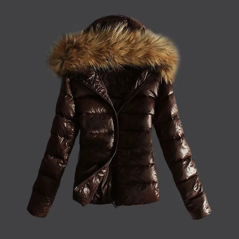 2025, Winter Jacken Frauen Grundlegende Mäntel Mode Faux PU Leder Winter Jacken Frauen Künstliche Pelz Kragen Mantel Weibliche Oberbekleidung.