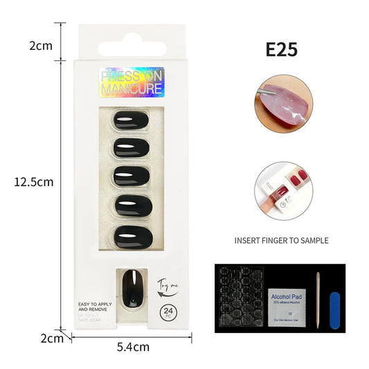 VITAGWX 24pcs Solid Color Press on Nails Simple Design Fake Nails Square False Nail Tips Resin Artificial Fake Nails Reusable.
