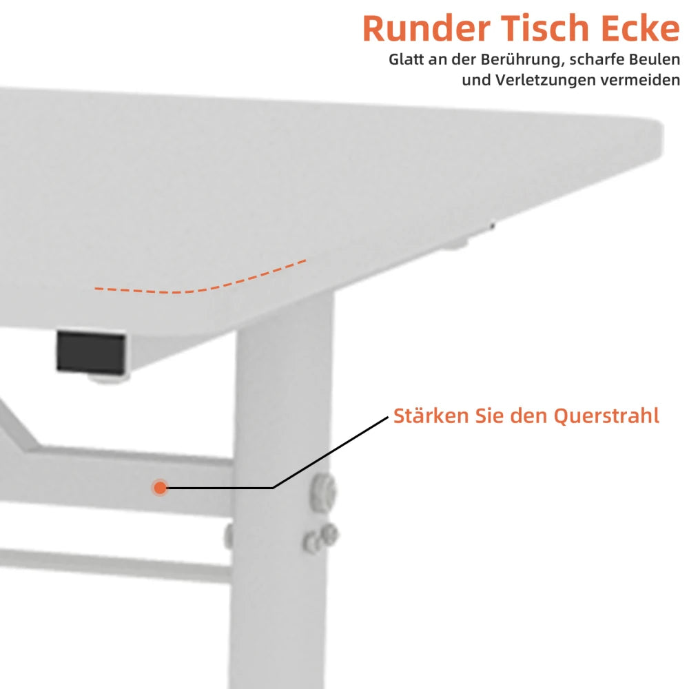 Höhenverstellbarer Arbeitstisch für Kinder und Erwachsene – vielseitig einsetzbar für Zuhause/Büro, platzsparendes kompaktes Design | Ergonomisch