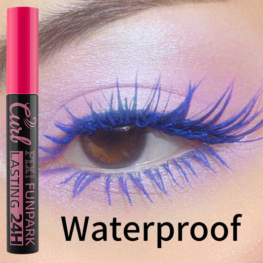 Multicolor Curling Mascara Waterproof Fast Drying Eyelashes Extension Lashes Korean Makeup Lasting White Blue Purple Mascara.
