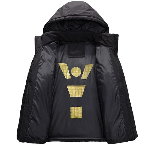 Winter new thick men's down jacket casual lightweight hooded detachable warm white duck down down jacket men's.