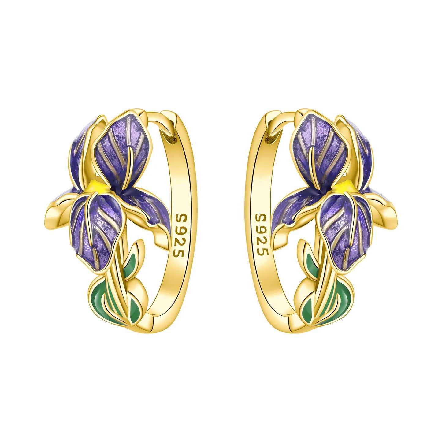 Original 2025 S925 Sterling Silver Zircon 18K Gold Lining Vintage Hoop Earrings for Women Birthday Party Wedding Gift Jewellery