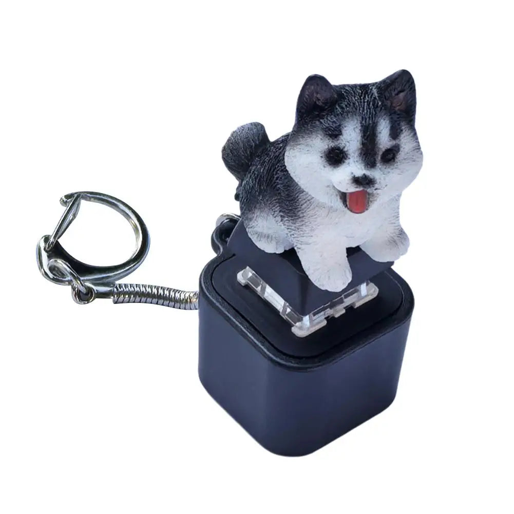 Frog Croaking Fidget Toy Keychain With Colorful Lights Rechargeable Keychain With Led Fun Animal Sound Button Toy Stress Relief.