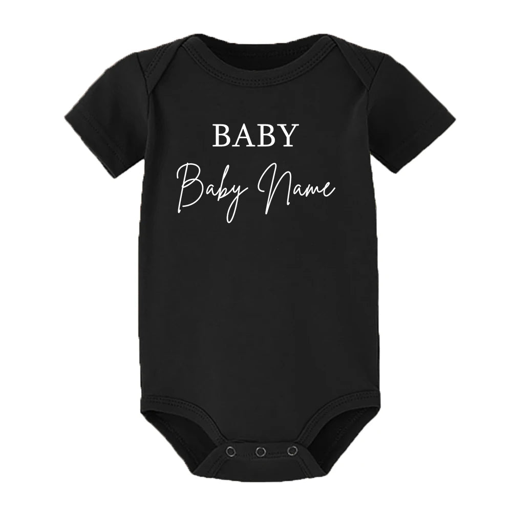 Personalisierter Name Baby Body Benutzerdefinierter Name Neugeborene Süße Kleidung Kleinkind Sommer Kurzarm Overall Unisex Kleinkind Dusche Geschenk.