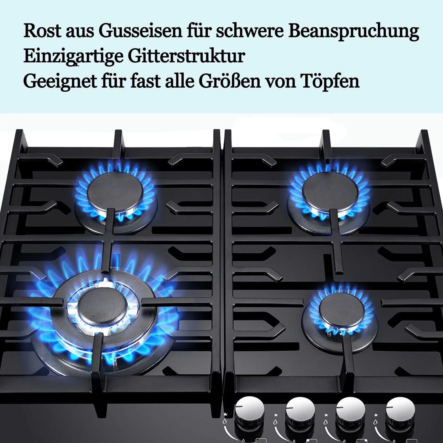 TopStrong 4-burner glass ceramic built-in stove natural gas Propanga gas hob EUGCT-B04.