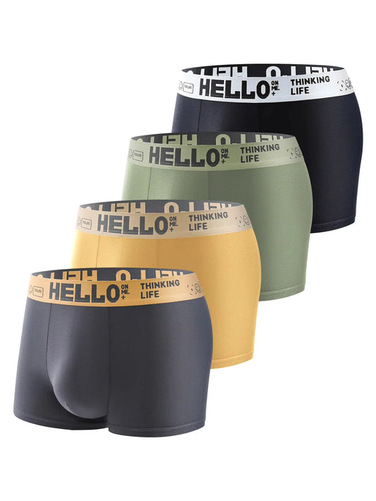  4 Teile/satz Zufällige männer Unterwäsche Mode Trendy Bequeme Weiche männer Boxer Briefs Slim Lose Fit Athleisure männer Hosen
