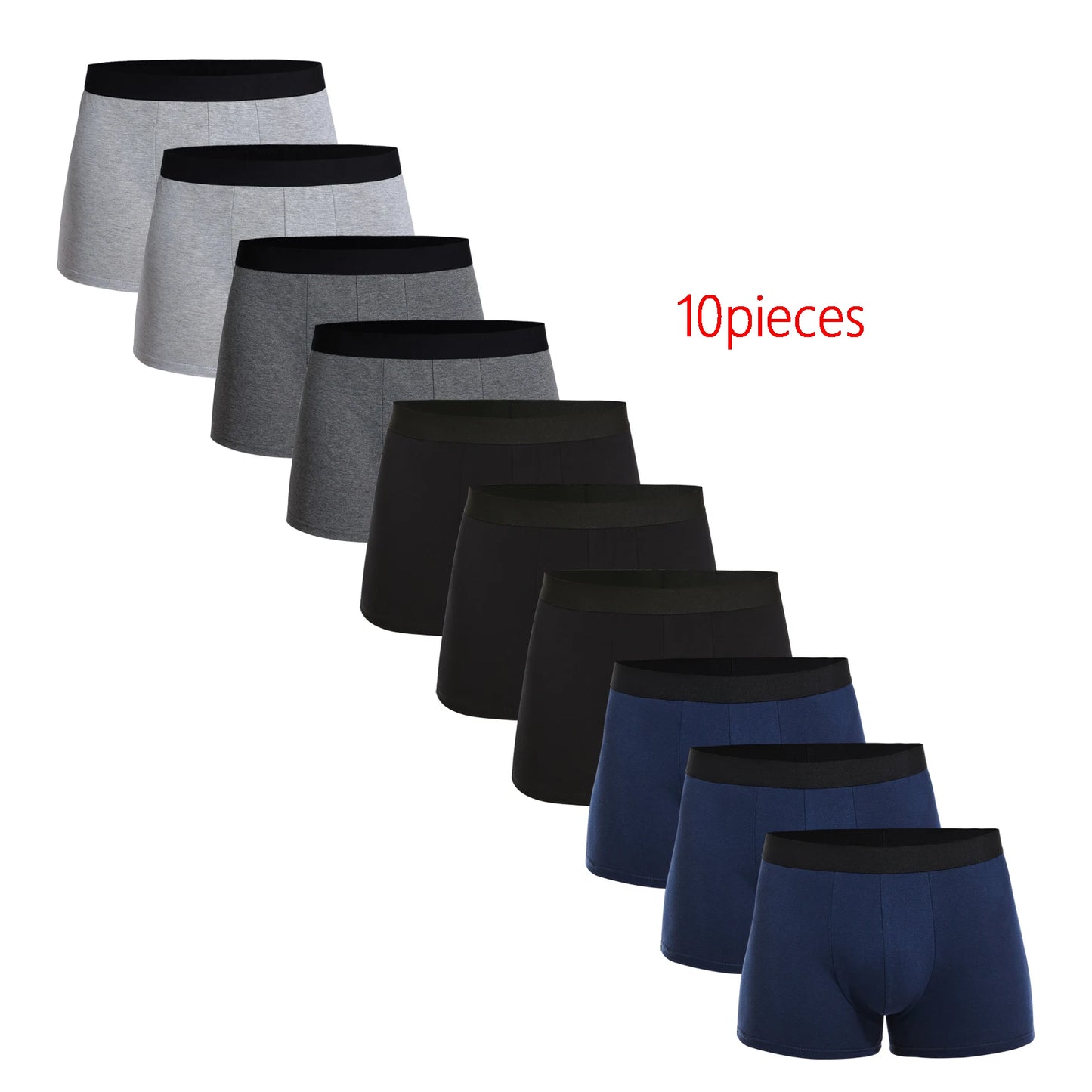 10 stücke Pack Baumwolle Boxer Männer Unterwäsche Männlich Marke Höschen Und Unterhosen Für Homme Luxus Set Shorts Box Slips Marke briefs