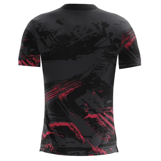 Men's UFC Fashion Short Sleeve Gym Running Round Neck T-Shirt MMA Training Exercise Gym Sport Tops Lightweight Player Jersey.