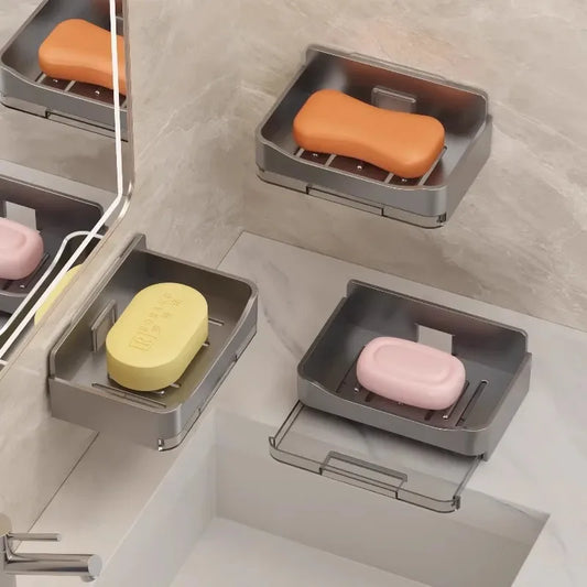 Moderne Badezimmer-Seifenschale zur Wandmontage ohne Wassersammlung, neue Balkon-Seifenkiste, Aufbewahrungsregal für den Haushalt