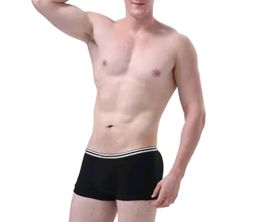 3pcstopmen's Baumwolle Boxer Unterwäsche Herrenmode Streifen gürtel einfarbige Unterhose ultra weiche bequeme Atem männliche Höschen Shorts