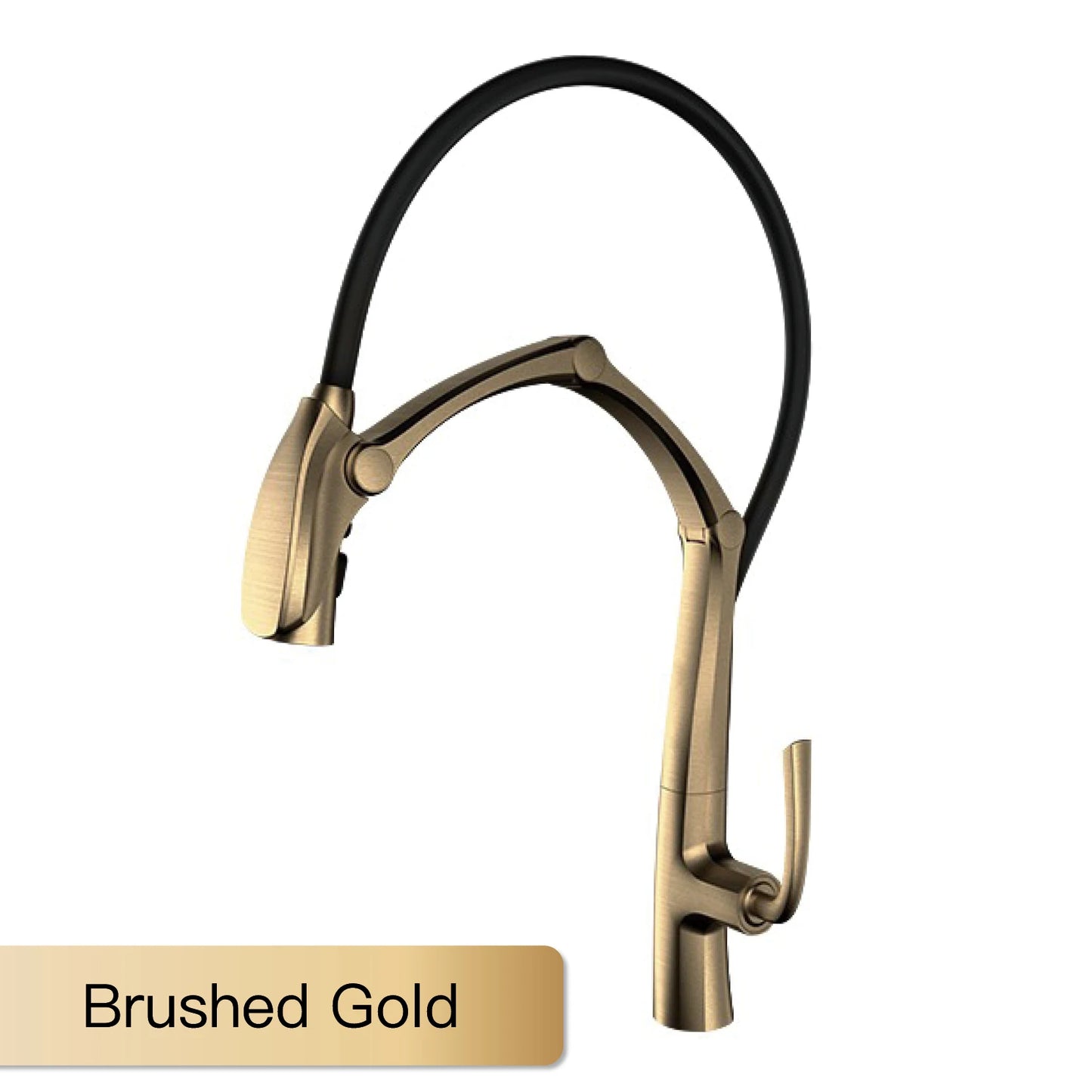 AITANA Gun Grey Luxury Brass LED Display Kitchen Faucet,Touchless Sensor,Pull-Out 3-Function Spray Water-Saving SinK Mixer