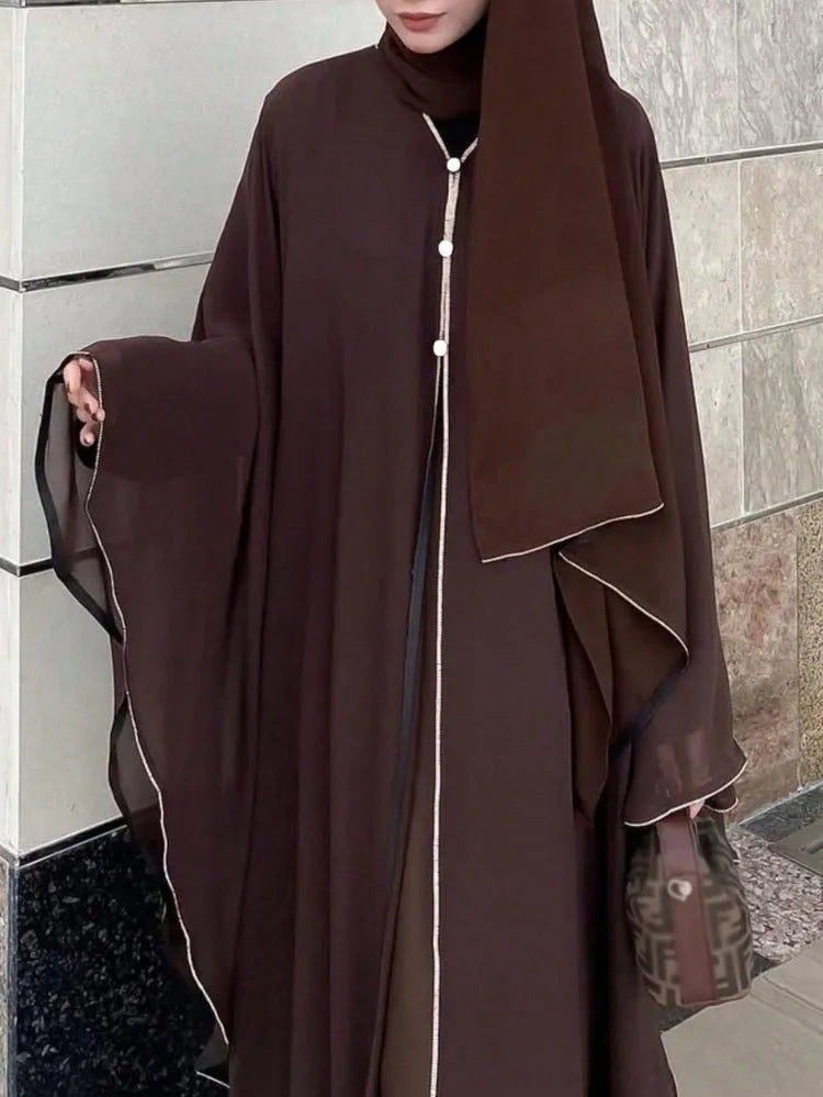 Middle-East Ethnic Clothing Full Sleeve Loose Abaya Muslim Women Abayas Casual Solid Kaftans Jilbabs Islamic Maxi Dresses.