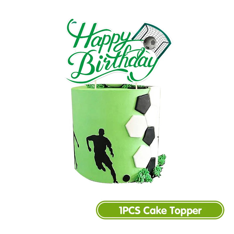 Fußball Geburtstag Dekoration Party Supplies Geschirr Luftballons Set Süßigkeiten Geschenkboxen Fußball Geburtstagsgeschenke Kinder Geburtstagsgeschenke