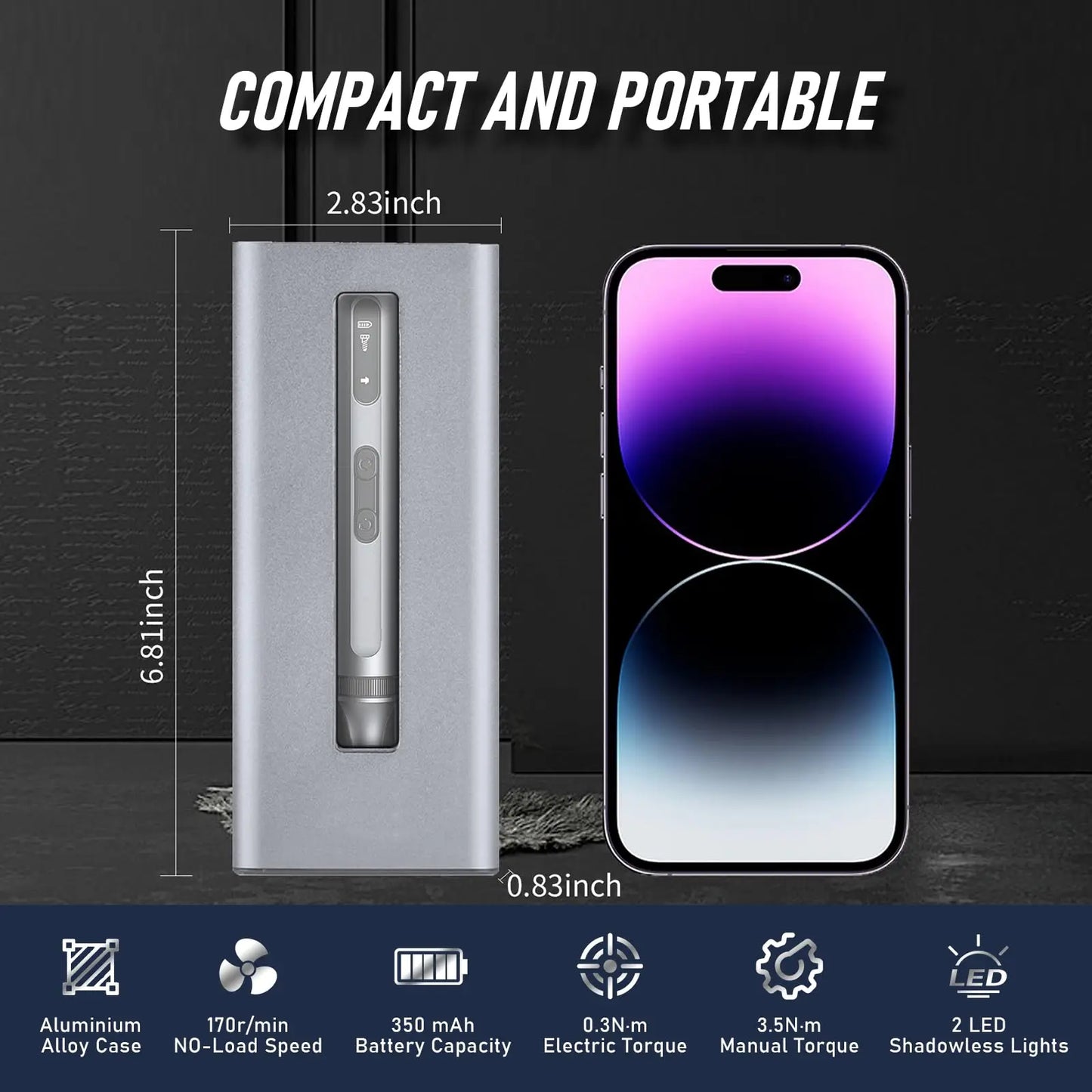 51 in 1 Elektro-Schraubendreher-Set Typ-C-Ladegerät Akku-Schrauben dreher Präzisions-Magnet-Bits für Telefon-PC DIY-Reparatur werkzeug