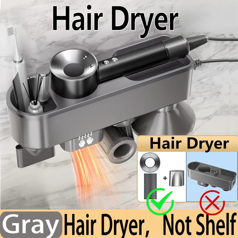 1600W Negative Ionic Hair Dryer For Dyson Hair Dryer Shelf 2 IN 1 Become Hand Dryer Whitout Drilling Hanger Household