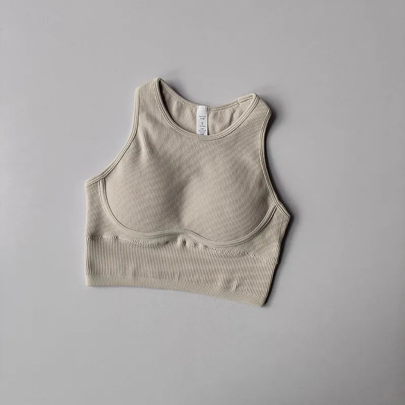 Women's Push-Up Sport Bra Breathable Yoga Gym Crop Top Fitness Brassiere Underwear Gym Wear Sports Bra.