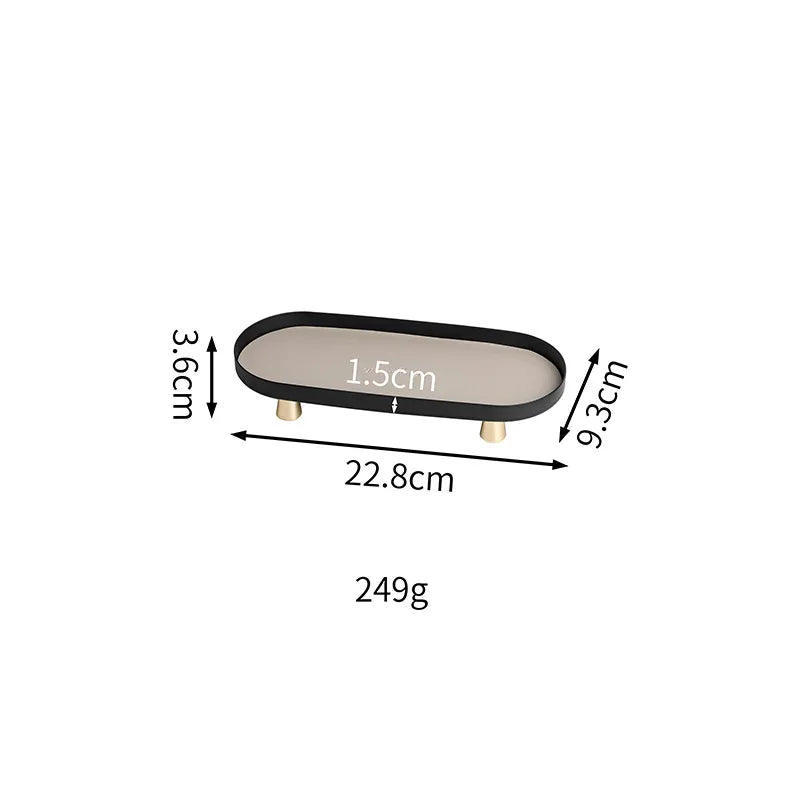 Wrought Iron Velvet Tray | Luxury Entryway Organizer w/ Leather Accent | Stackable Jewelry Display | Multi-Level Table Sculpture.