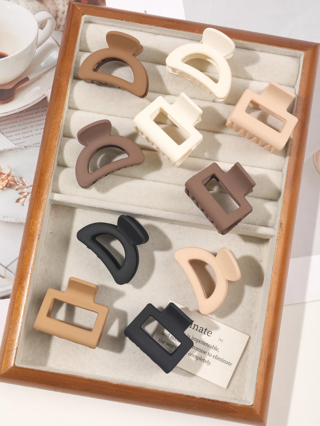 10 Pcs Pink Small Claw Clips Set,Matte Tiny Flower Jaw Clips for Women Girls,5 Style Nonslip for Thin Medium Fine Hair