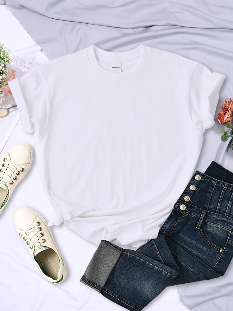 Solid Color Women T Shirts Comfortable Summer Tee Shirt All-Match Multicolor Streetwear Loose Hip Hop Short Sleeve For Female