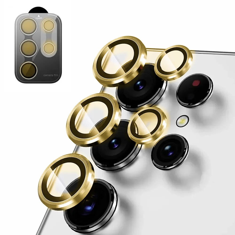 Camera Lens Protetor For Samsung S25 S24 ultra S24 S23 S22 ultra Case Tempered Glass Film Titanium Alloy Ring Phone Accessories.