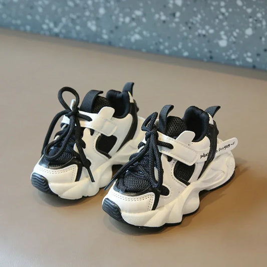 Girl Child Sport Shoe 2024 Spring Mesh Breathable Toddlers School Running Sneakers Fashion Non-slip Kids Boys Basketball Shoes.