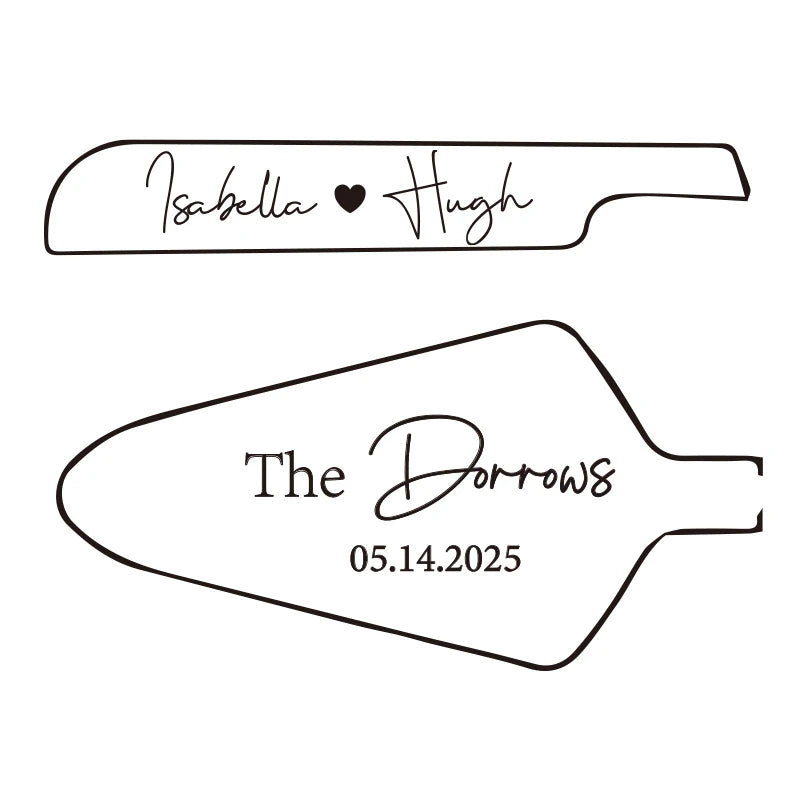 Personalised Wedding Cake Knife Shovel Custom Bride Gift Gold/Silver Cutting Server Set Engraved Birthday Party Cake Dinner Deco.