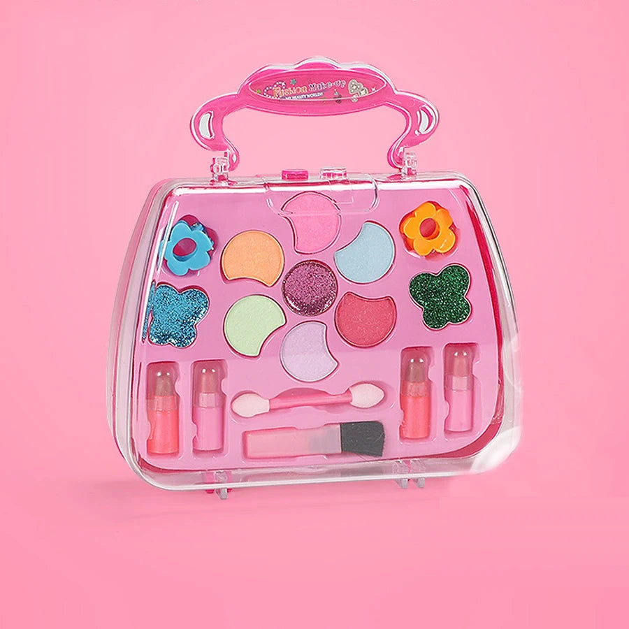 Princess Make Up Box Play House Toy Girls, Eye Shadow Makeup Cosmetics Handbag, Birthday Christmas Gift for Kids Party Cosplay