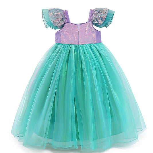 Disney Kleine Meerjungfrau Prinzessin Kleid Kinder Phantasie Karneval Cosplay Kostüm Geburtstag Hochzeit Party Kleidung Halloween Kostüm.