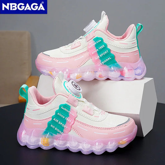 New Anti-skid Leather Kids Sneakers for 5-16Years Girls Casual Walking Footwear Non Slip Children Boys Sport Running Sneaker.