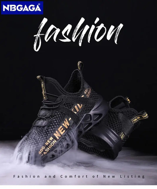 Single Net Children's Running Sneakers Breathable Lightweight Soft Non-slip Leisure Comfortable Walking Boys Girls Casual Shoes.