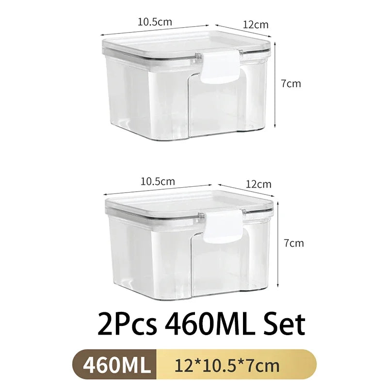 2/4Pcs Sealed Jars Set Grain Coffee Beans Sealed Container Plastic Kitchen Fresh-keeping Box Moisture-proof Storage Boxes Set
