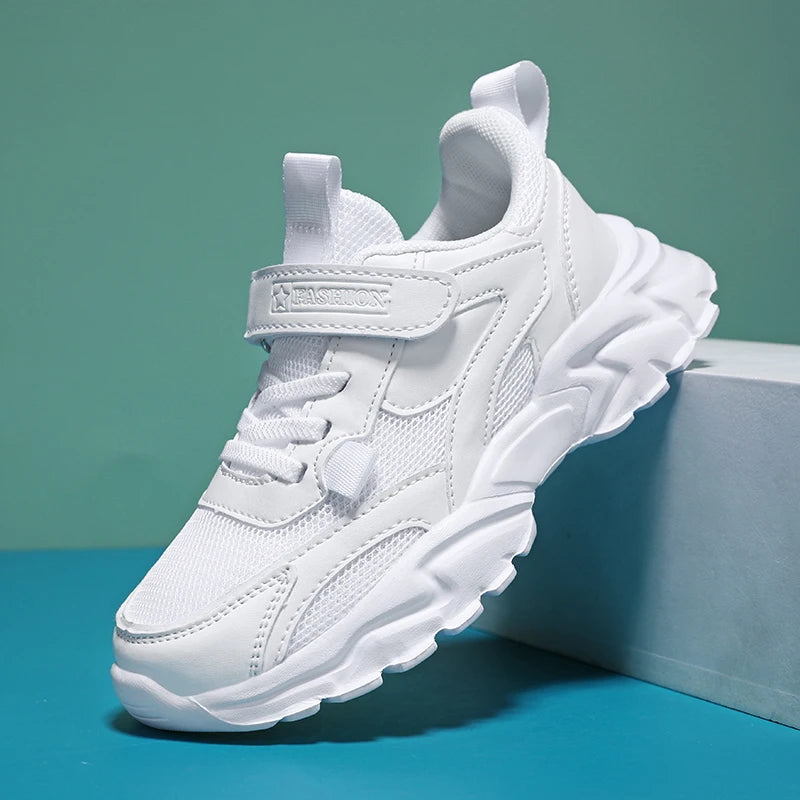 Girl's Fashion Sneakers Lovely Girls Sneaker Outdoor Breathable Mesh Flat Sport Shoes Kids Casual School Walking Shoe Antislip