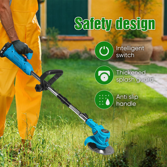 800 W elektrischer Rasenmäher, kabelloser Rasentrimmer, Gartenrasentrimmer, Rasentrimmer, Cutter, Elektrowerkzeuge für Makita-Akku