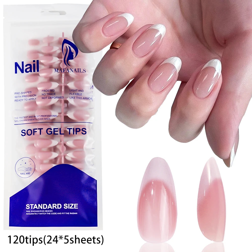 100Pcs Light Pink Press on Nails Short Medium Square Wearable Fake Nails Tips 10 sizes Full Cover False Nails Finger Decoration