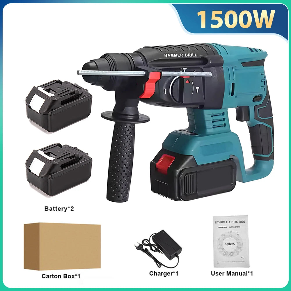 Hikity Bürstenlosen Elektrische Bohrmaschine Cordless Elektrische Hammer DIY Haushalts Werkzeug Elektrische Werkzeug Set Für Makita 18V Batterie Schraubendreher