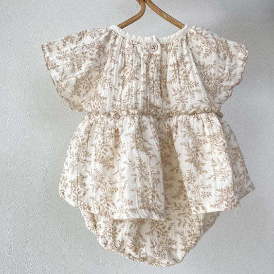 2024 neue Sommer Kleinkind Baby Body suits ärmellose Baumwolle Druck Neugeborenen Baby Overall 0-24m Kinder kleidung.