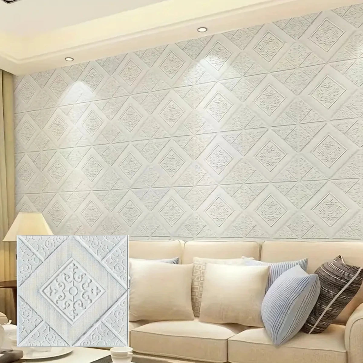10/20/30/40/50pcs DIY 3D Simple Brick Pattern Wall Stickers,Thickened, Sound-proof,Waterproof,Moisture-proof