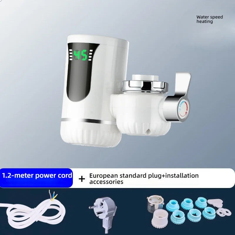 Electric Kitchen Sink Water Heater Tap Instant Hot Stainless Steel Water Faucet Heater Cold Heating Kitchen Accessories