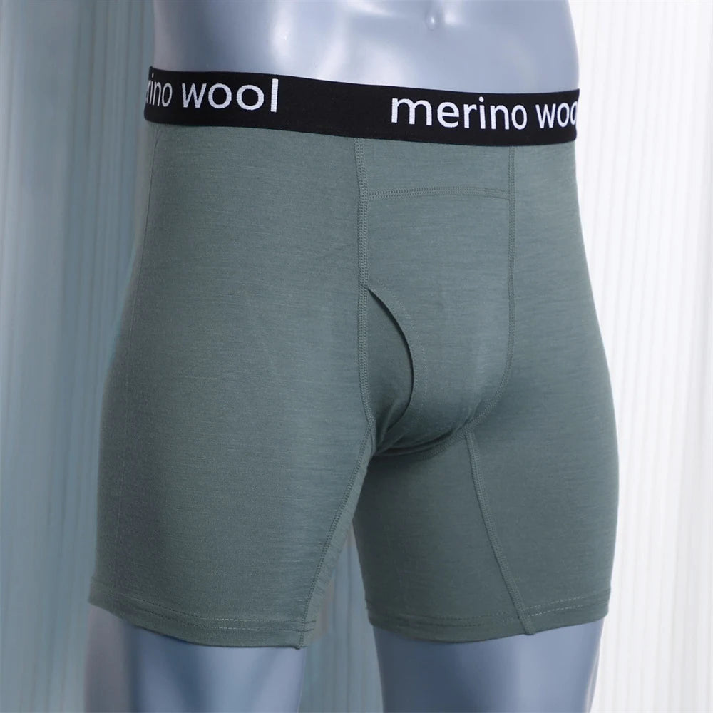 Herren-Boxershorts aus Merinowolle, Herrenunterwäsche, 100 % Merinowolle, Herren-Boxershorts aus Merinowolle, weich, bequem, atmungsaktiv, feuchtigkeitsableitend, USA-Größe