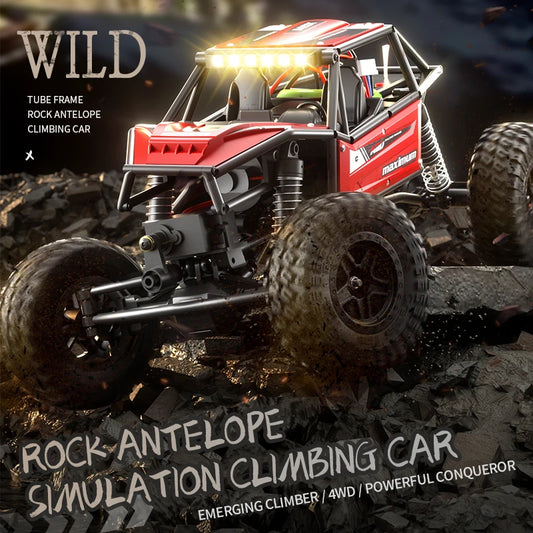 1/18 RC Climbing Car 4WD Off-road Remote Control Vehicle RTR Rock Crawler Big-wheel 4x4 Electric Truck Model Toys for Kids.