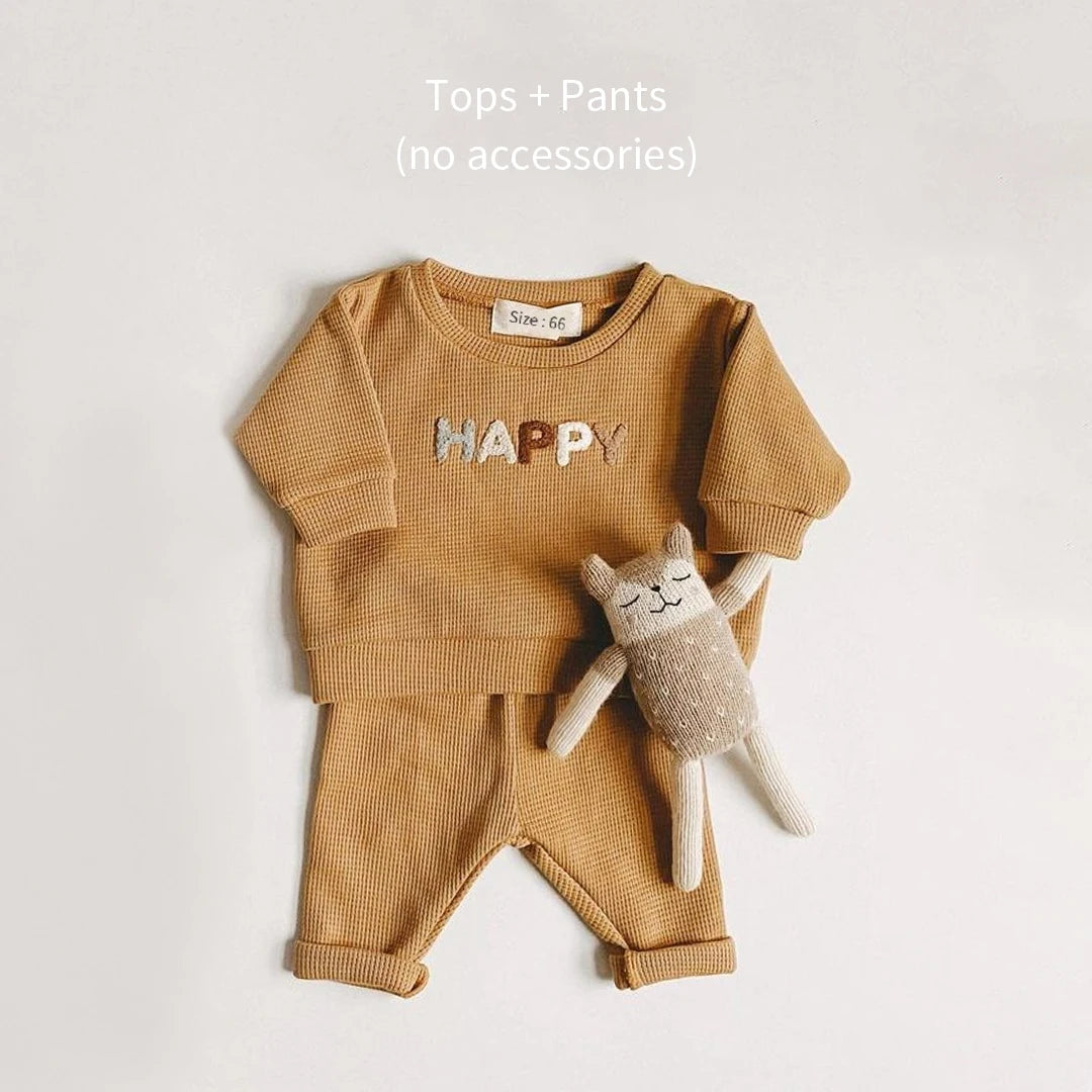 2024 Spring Fashion Baby Clothing Baby Girl Boy Clothes Set Newborn Sweatshirt + Pants Kids Suit Outfit Costume Sets Accessories.