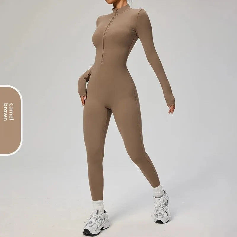 Tianyi High-Intensity Fitness Long-Sleeve Yoga Bodysuit Sensation Tight-Fitting Sportswear for Women Made in China