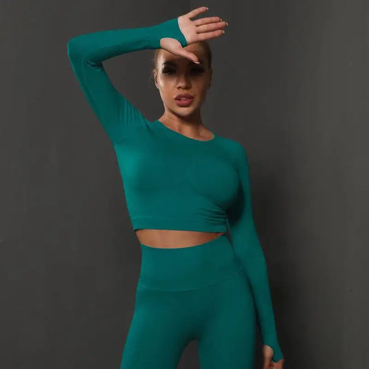 Cuties Women's Long Sleeve Top Sport Tops Yoga For Female Running Tight Tops Workout Suit Long Tee.