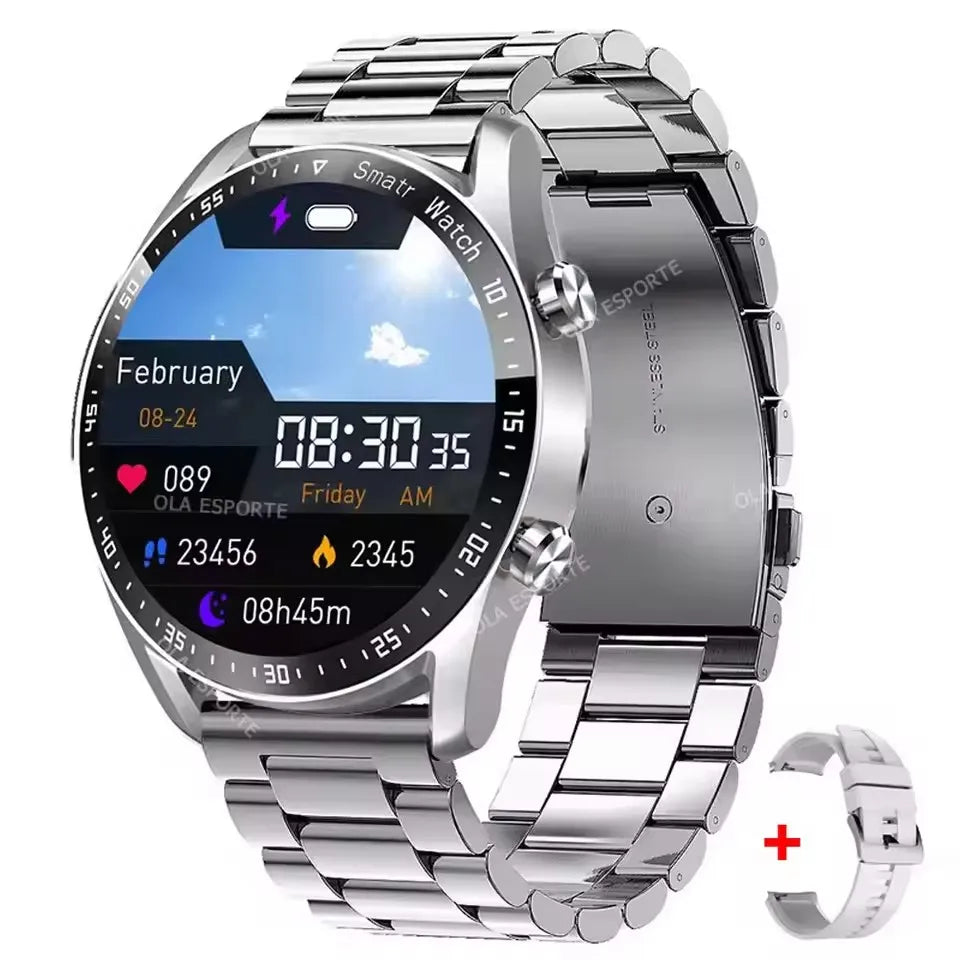 2025 NFC Bluetooth Call Smart Watch Men Full Screen GPS Sports Bracelet Waterproof ECG Health Monitor SmartWatch for IOS Android