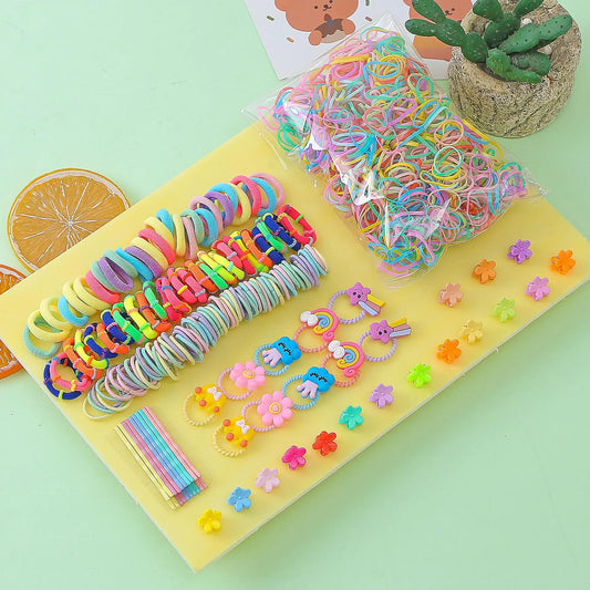 780/830/875/1170pcs Children's Jewelry Hairpin Princess Hairline Baby Hair Band Girl Side Clip Hair Accessories Combination Set.