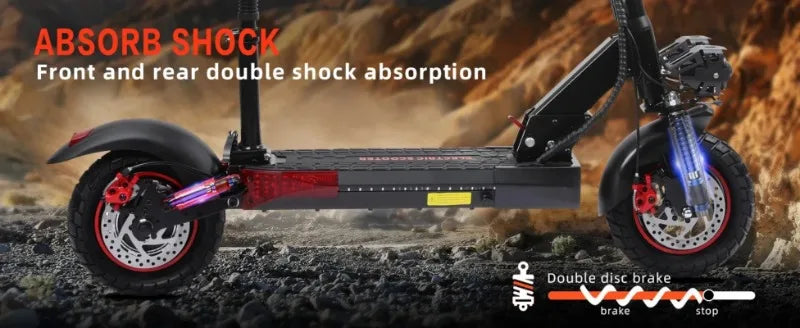 J01 Electric scooter 800W engine 48V15AH lithium battery foldable E-type scooter 10-inch road tires Adult city electric scooter.